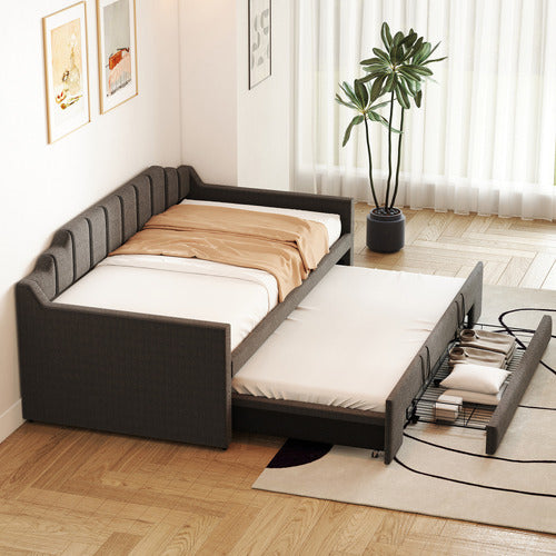 HAVEN COVE FURNITURE DEIDARA QUEEN DAYBED WITH TRUNDLE & STORAGE