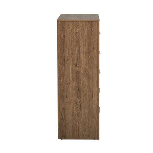 MIKASA FURNITURE DARK OAK MADDINGTON 5 DRAWER TALLBOY