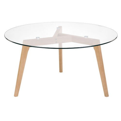 STAD GLASS TOP COFFEE TABLE