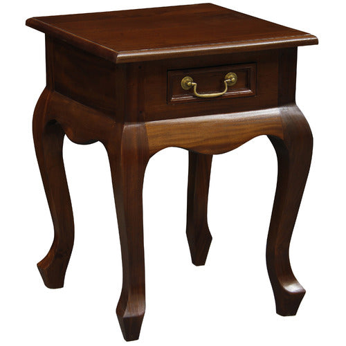 LA VERDE QUEEN ANN 1 DRAWER BEDSIDE TABLE