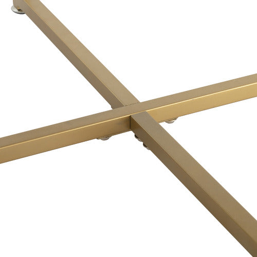 EVER DREAMING LIVING GOLDEN GAEL FAUX MARBLE COFFEE TABLE