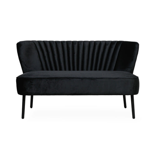 BROOKLYN AND BELLA BLACK 2 SEATER SOFA