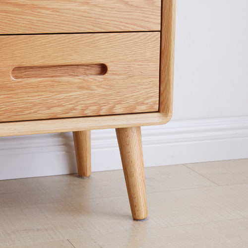 MODERN COLLECTIVE TYRONE AMERICAN OAK WOOD BEDSIDE TABLE