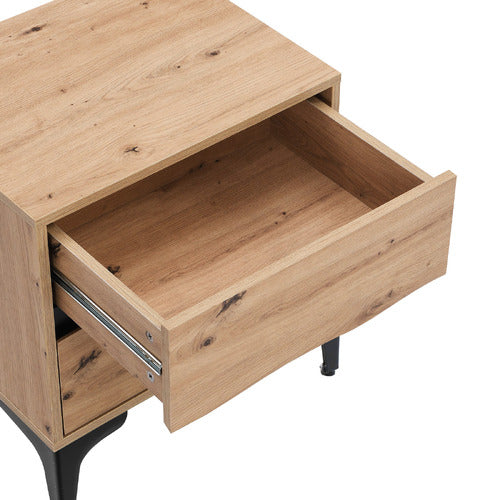 EXPERT HOMEWARES LUCA 2 DRAWER BEDSIDE TABLE