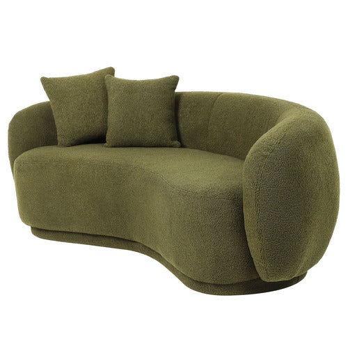 LIVING FUSION MILLIE 3 SEATER ROUNDED TEDDY SOFA