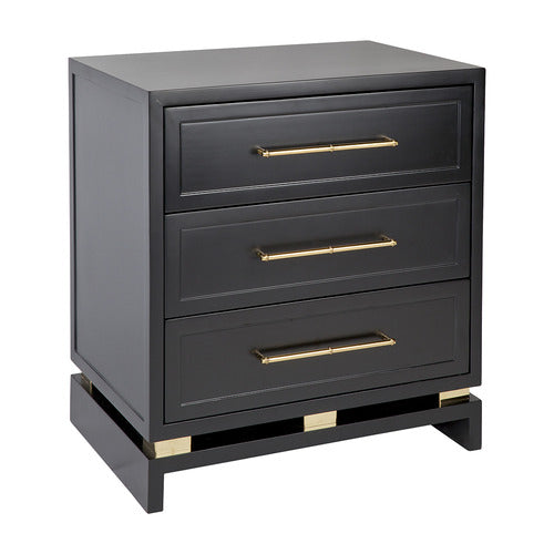 REXINGTON HOME BLACK CHASEY BEDSIDE TABLE