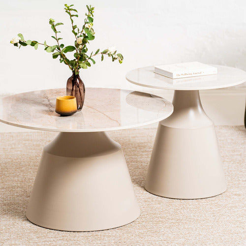 KEYS ROAD DESIGNS 2 PIECE SHARA CERAMIC COFFEE TABLE SET