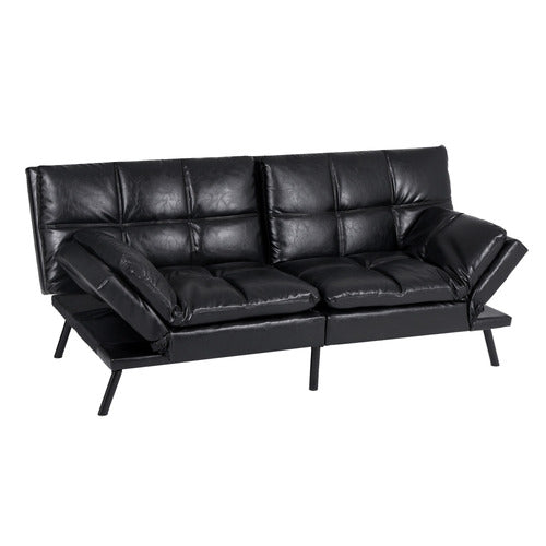 OAKLEIGH HOME OLARP 3 SEATER PU LEATHER SOFA BED