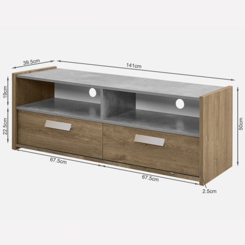 MIKASA FURNITURE NATURAL & CEMENT UNIT