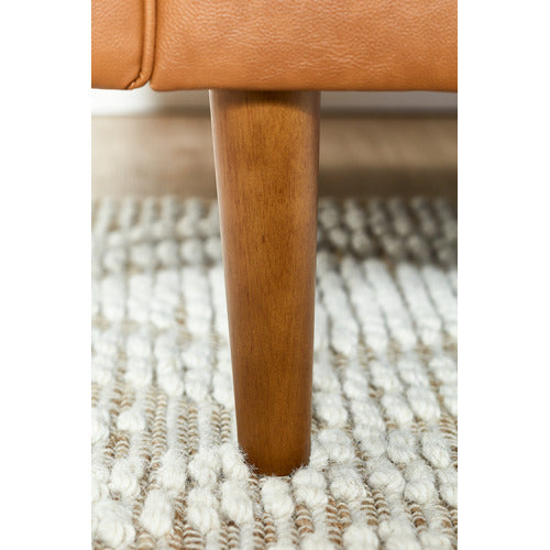 TAN STOCKHOLM FAUX LEATHER REVERSIBLE CHAISE SOFA