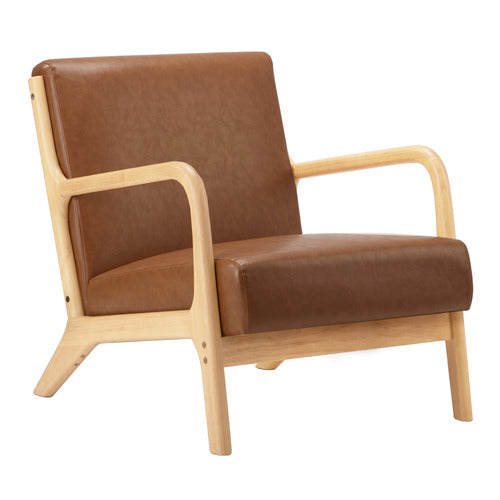 LIVING FUSION KAMDEN FAUX LEATHER ARMCHAIR
