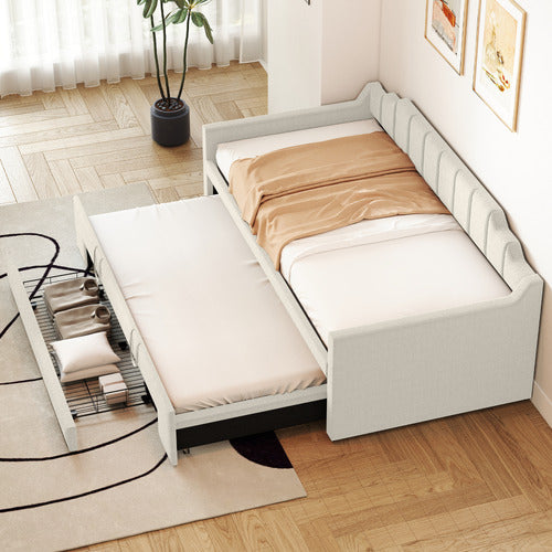 HAVEN COVE FURNITURE DEIDARA QUEEN DAYBED WITH TRUNDLE & STORAGE