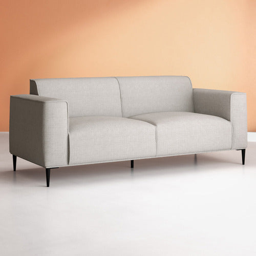 NATURAL RHYS 3 SEATER UPHOLSTERED SOFA