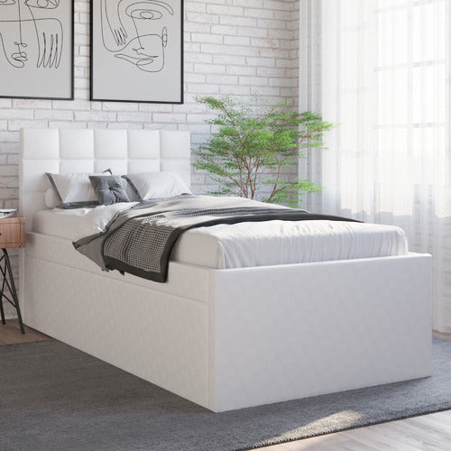 RAWSON & CO LANDA FAUX LEATHER KING SINGLE BED WITH TRUNDLE