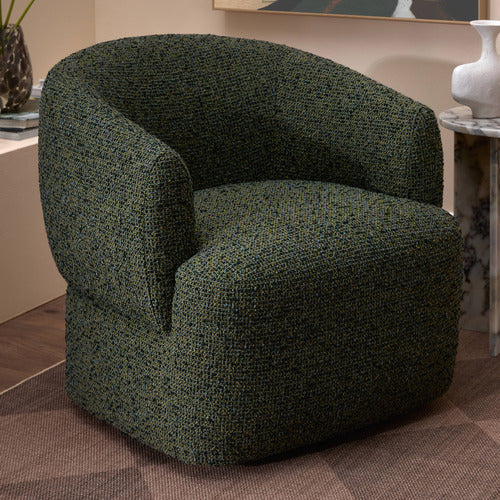 CUDDLE UPHOLSTERED SWIVEL ARMCHAIR