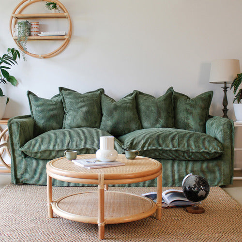 HYDE PARK HOME CUMULUS 3 SEATER CORDUROY SLIPCOVER SOFA