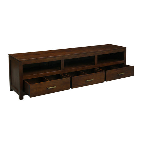LA VERDE PARIS 190CM ENTERTAINMENT UNIT IN MAHOGANY OR CHOCOLATE