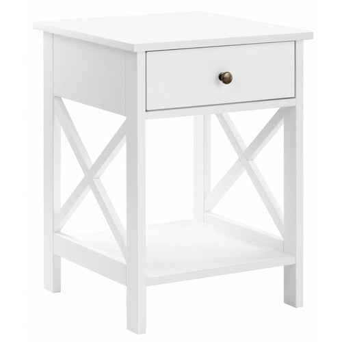 WHITE NOOSA BEDSIDE TABLE