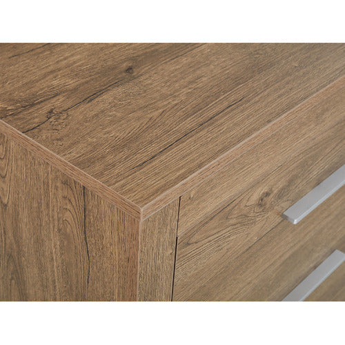 MIKASA FURNITURE DARK OAK MADDINGTON 5 DRAWER TALLBOY