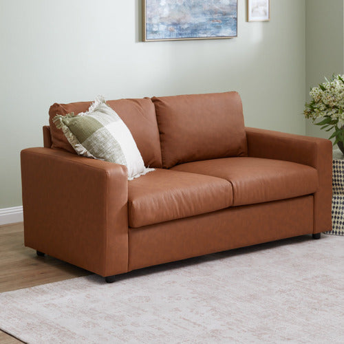 JACK 2 SEATER FAUX LEATHER SOFA