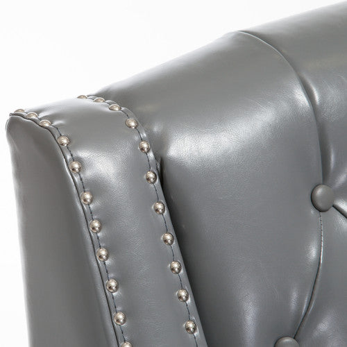 FURNITURE MARKET ELSTERNWICK FAUX LEATHER ARMCHAIR & FOOTSTOOL SET