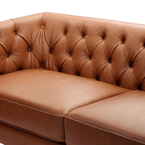 THIAGO 3 SEATER PREMIUM FAUX LEATHER SOFA