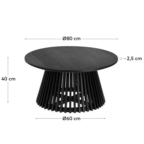 LINEA FURNITURE DARLA ROUND WOODEN COFFEE TABLE