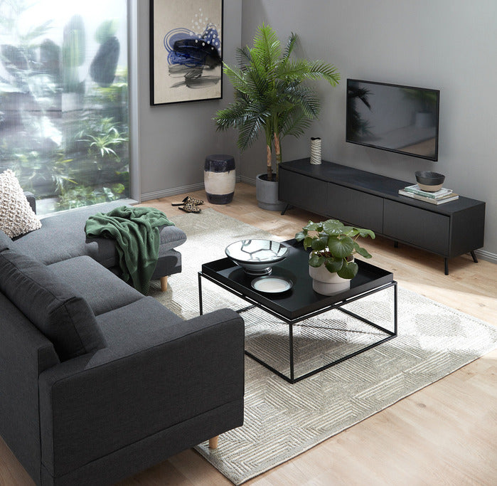 COMO TRAY TOP STEEL COFFEE TABLE