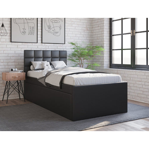 RAWSON & CO LANDA FAUX LEATHER KING SINGLE BED WITH TRUNDLE