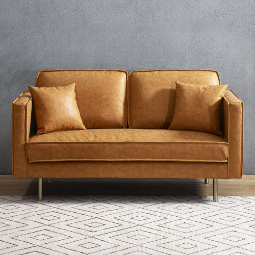 MIKASA FURNITURE COOGEE 2 SEATER FAUX LEATHER SOFA