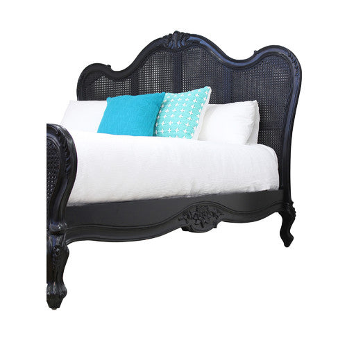 CARRINGTON FURNITURE PARISIAN RATTAN & WOOD BED