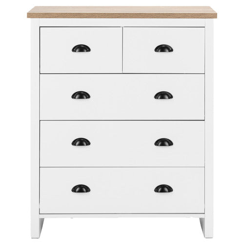 CORE LIVING WHITE & NATURAL EAST HASTINGS CHEST OF DRAWERS