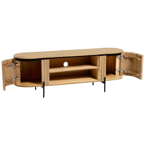 LINEA FURNITURE NATURAL GRETA MANGO WOOD ENTERTAINMENT UNIT