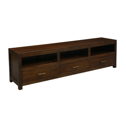 LA VERDE PARIS 190CM ENTERTAINMENT UNIT IN MAHOGANY OR CHOCOLATE