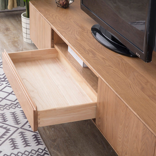 200CM EDEN SOLID AMERICAN OAK TV UNIT