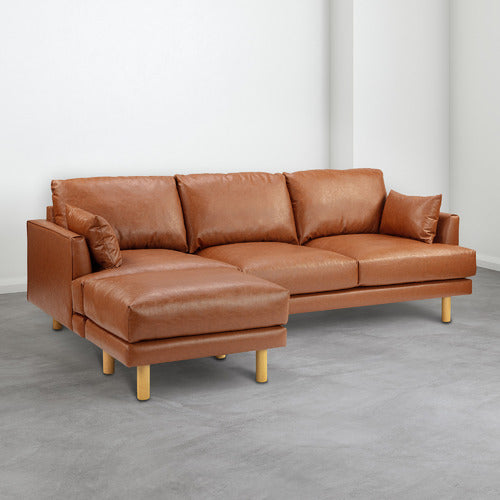 BUNGALOW PREMIUM 3 SEATER FAUX LEATHER SOFA