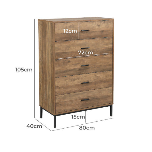 CAPE FURNITURE BRONX 5 DRAWER CHEST