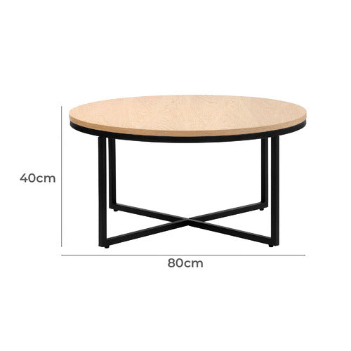 BORAS 80CM ROUND COFFEE TABLE