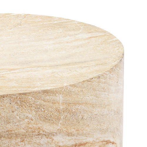 LENNOX TRAVERTINE-LOOK OUTDOOR COFFEE TABLE