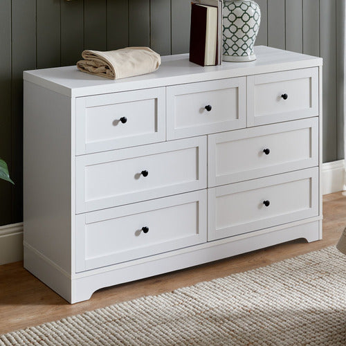 LIVING FUSION WHITE AURORA 7 DRAWER CHEST