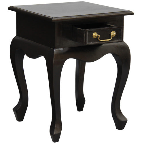 LA VERDE QUEEN ANN 1 DRAWER BEDSIDE TABLE