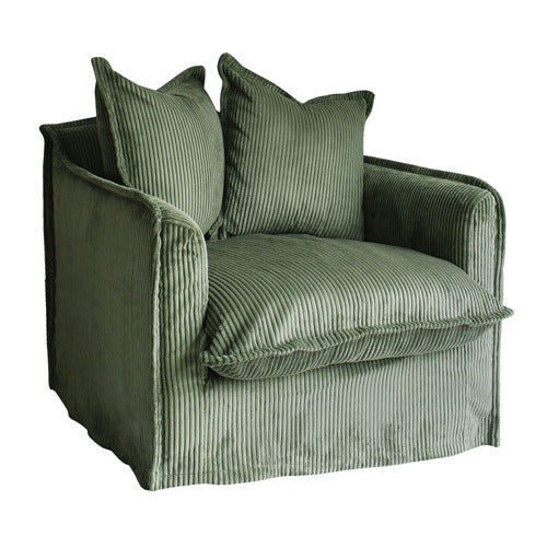 HYDE PARK HOME CUMULUS CORDUROY SLIPCOVER ARMCHAIR