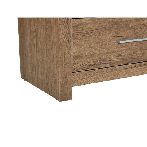 MIKASA FURNITURE DARK OAK MADDINGTON 5 DRAWER TALLBOY