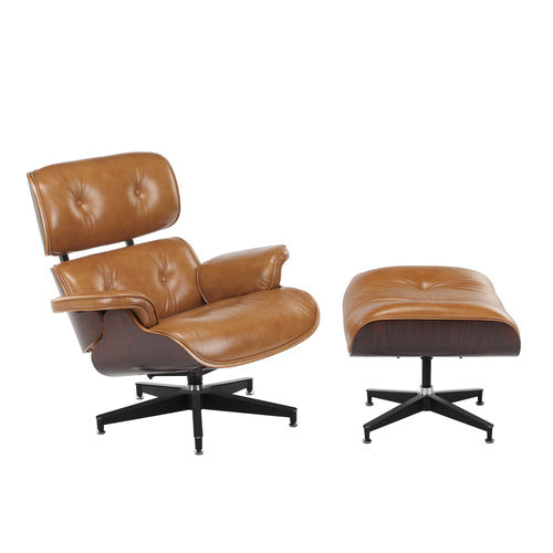 MILAN DIRECT EAMES PREMIUM REPLICA LOUNGE CHAIR & OTTOMAN