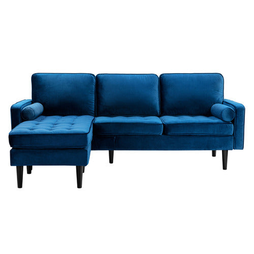 STOCKHOLM VELVET REVERSIBLE CHAISE SOFA