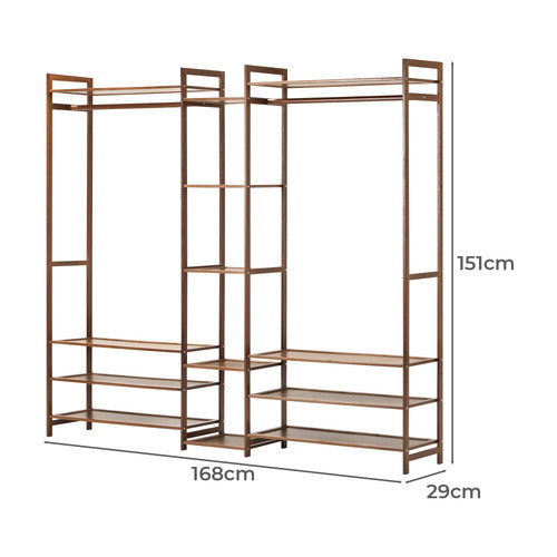 LIVING FUSION 168CM NOUR BAMBOO CLOTHING RACK