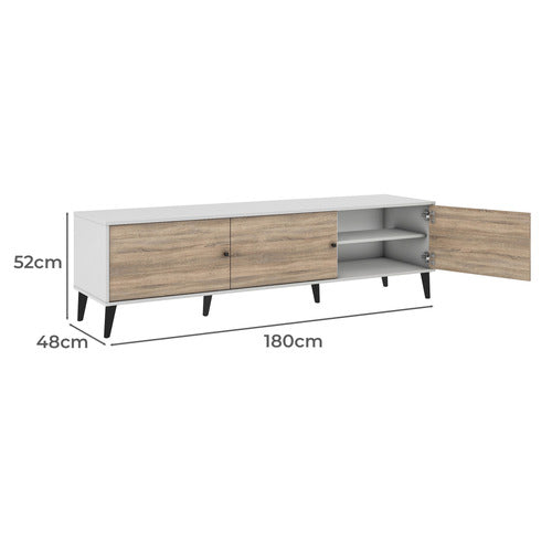 LUNA CO. 180CM PAYETTE 3 DOOR TV UNIT