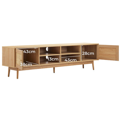 LIVING FUSION 180CM VESTA RATTAN TV UNIT
