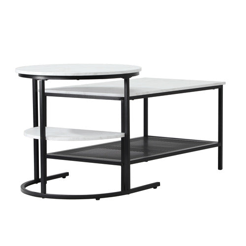 LIVING FUSION 2 PIECE ADRIAN NESTING COFFEE TABLE SET