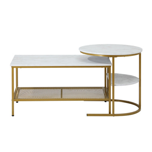 LIVING FUSION 2 PIECE ADRIAN NESTING COFFEE TABLE SET